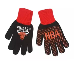 Vintage 1990's Chicago Bulls Boys Gloves. One Size Fits All YOUTH - Picture 1 of 2