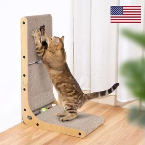 L Shape Cat Scratcher 23.6 Inc Indoor Cat Protecting Furniture Pad Cardboard NEW - Picture 1 of 7