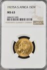1927-SA S. Africa One Sovereign Gold Coin, MS 63 NGC.
