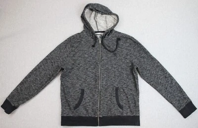 Sudadera con Capucha Express Hombre XL Gris Algodón Forrado de Vellón Manga Larga Cremallera Completa Logo Foto 1 de 4