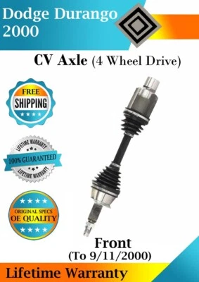 New OE Front CV Axle For 2000 Dodge Durango 4WD Lifetime Warranty - Imagem 1 de 4