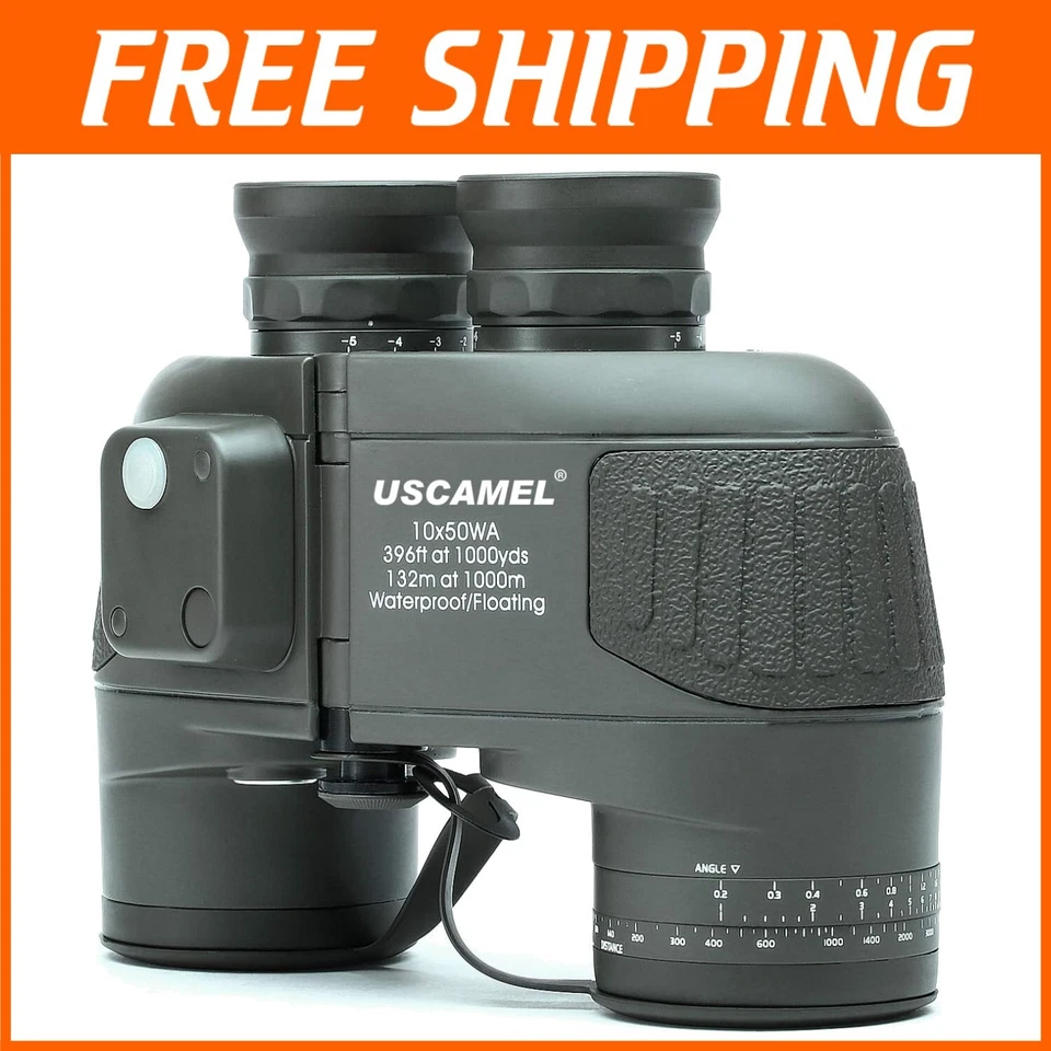 10X50 Waterproof Marine Binoculars with Rangefinder Compass for Adventurers - Image 1 of 4