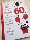 Personalised 60th BIRTHDAY CARD For Men Dad Husband Grandad Son Custom Designs
