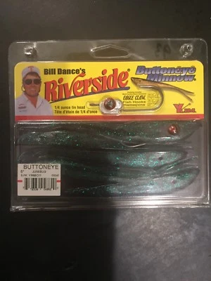 Riverside Bill Dance’s Discontinued Buttoneye Minnow  6” 1/4 Oz Junebug - Image 1 of 2