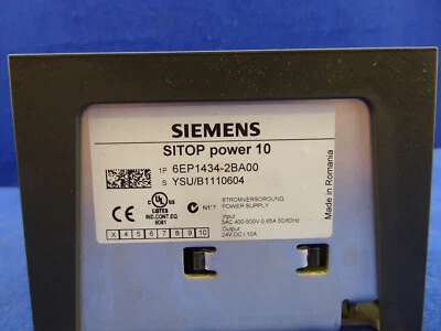 Siemens Sitop Power 10 6EP1434-2BA00 6EP1 434 Fuente de alimentación 24V 10A E-Stand 03 Foto 1 de 3