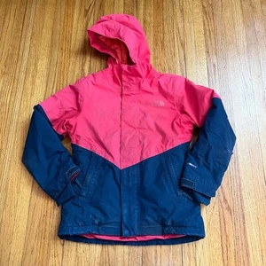 The North Face Coat Youth Small Pink Blue Winter Hooded Jacket - Picture 1 of 10