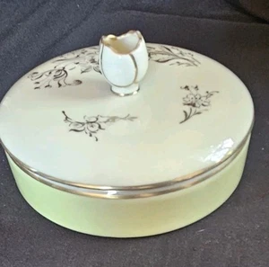 Franciscan Pottery Kaolena Fine China Floral Decorated Large Covered Box Mint - Picture 1 of 6