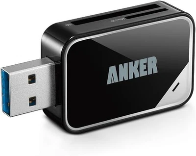 Anker 2-In-1 USB 3.0 SD Card Reader for SDXC, SDHC, SD, MMC, RS-MMC, Micro SDXC, - Image 1 of 4
