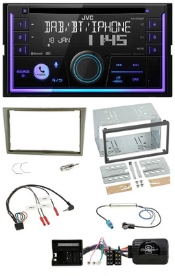 JVC Lenkrad USB 2DIN DAB Bluetooth CD Autoradio für Opel Corsa D Astra H Zafira - Bild 1 von 4