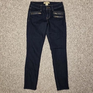 Democracy Skinny Ankle Jegging Dark Wash Low Rise Zip Pockets Womens Jeans 4 - Picture 1 of 16