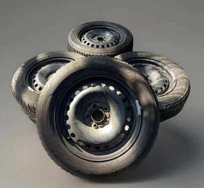 4x Winterräder 16 FORD Focus DEH LK 5/108 RDKS 205 60 R16 Stahlfelgen - Bild 1 von 4