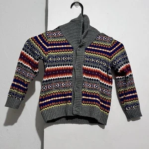 Janie & Jack Fairisle-Pullover dunkelblau türkisgrau Größe 3 - Bild 1 von 8