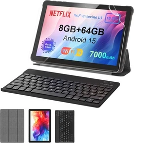 Tablet 10 Zoll : Android 15 7000mAh Octa-Core 8GB+64GB 1TB TF Tablet - Bild 1 von 8
