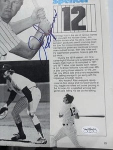 Jim Spencer SIGNED 1980 New York Yankees Yearbook Photo  JSA STAMP - Picture 1 of 4