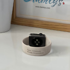 Typ One medizinischer Ausweis Apple Watch 38/40/41 mm Silikon Schlaufenarmband - antik weiß