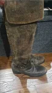 Pre-owned Tory Burch Distressed Tarulli Over the knee riding boots - size 7M - Picture 1 of 9