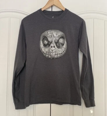 Camiseta Disney Nightmare Before Christmas Feminina Manga Longa Hanes Cinza Tamanho P - Imagem 1 de 4