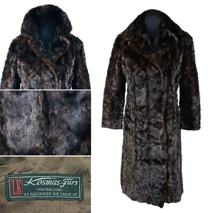 Vintage Natural Brown Long Gorgeous Style Genuine Mink Coat Excellent Condition - Picture 1 of 9