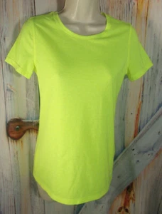 Danskin Now Active T shirt Top Shirt Neon Yellow Running Womens size S (4-6) - Bild 1 von 6