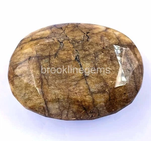 Piedra preciosa suelta facetada corte ovalado berilo amarillo raro certificado natural de 1100 quilates 25S - Imagen 1 de 8