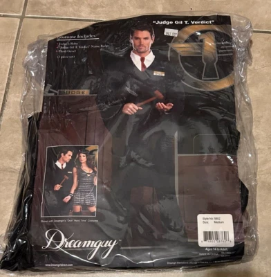 Court Judge Gil T Verdic Costume Adult NEW Retail Package Mens Medium Dreamguy - Image 1 of 2