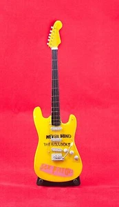 Miniature Guitar SEX PISTOLS Guitar on Stand. - Picture 1 of 1