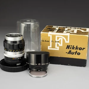 Early Rare Pat.Pend 13.5cm f/3.5 Nikkor-Q Nippon Kogaku Lens 9 Blade Iris Nikon - Picture 1 of 24