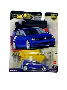 Hot Wheels Premium World Tour Wolfsburg Volkswagen Golf MK7 3/5 Car Culture Blue - Picture 1 of 6
