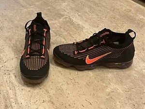 Nike Vapormax 2021 FK "Black/Bright Crimson/Orange Trance" Men's Shoe Size 11 - Picture 1 of 9