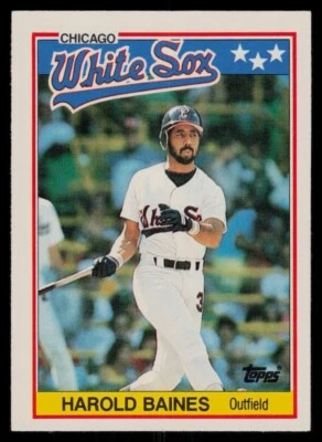 1988 Topps United Kingdom Minis - Harold Baines #1 White Sox - Image 1 of 2