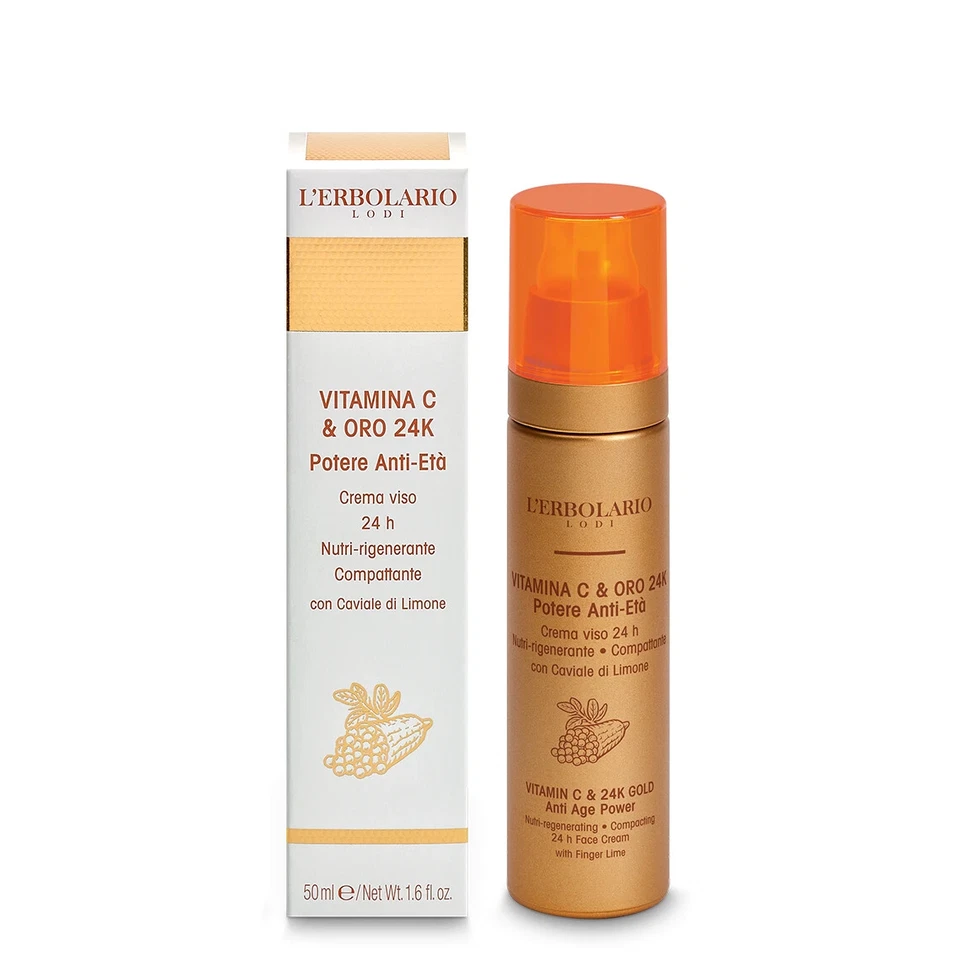 L'ERBOLARIO SRL Vitamina C & Oro 24k Crema viso Antietà Illuminante Compattante 50ml L'Erbolario