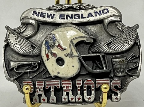 Vintage Limited Edition 1987 NFL New England Patriots Belt Buckle Siskyou Co Cover
