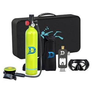 1L Mini Scuba Diving Equipment Oxygen Air Tank Underwater Goggles Hand Pump Kit - Picture 1 of 20