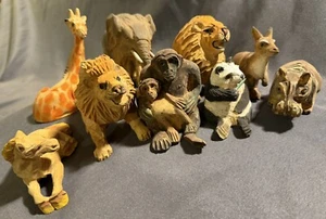 Large Lot Vintage Folk Art Carved Chinese Wooden Animal Carving elephant lion ++ - Picture 1 of 23
