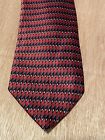 100% Silk David Taylor Red Muticolor Striped Necktie Tie