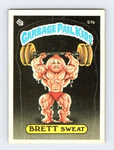 Garbage Pail Kids Sticker BRETT SWEAT 51B Topps Trading Card 1985 B169