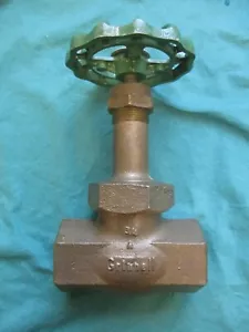 GRINNELL GLOBE VALVE FIG 3255, 3/4" NPT BRASS VALVE 300SWP-600WOG - Picture 1 of 3