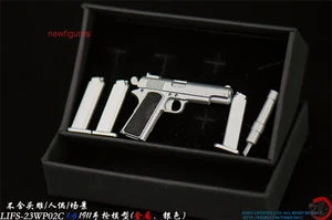 Modellino arma pistola 1:6 LIFS23WP02 argento 1911 per action figure maschile 12" body doll - Foto 1 di 6