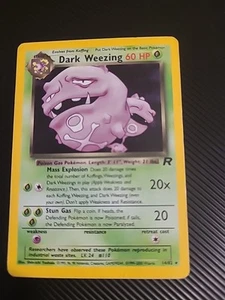 Dark Weezing - 14/82 - Team Rocket Unlimited Holo Rare Pokémon WOTC Vintage DMG - Picture 1 of 4