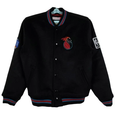 Chaqueta Universitaria Grande Detroit Pistons Mitchell & Ness NBA Negra Peso Pesado Nueva Foto 1 de 4