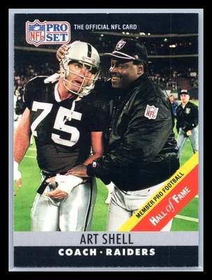 1990 Pro Set #161a Art Shell Los Angeles Raiders - Image 1 of 2
