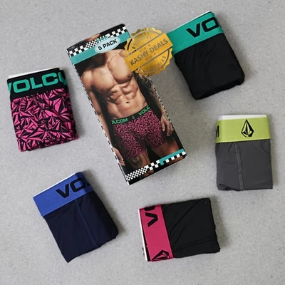 VOLCOM 5-Pack Performance Soft Boxer Briefs - L - Multi - Image 1 of 4