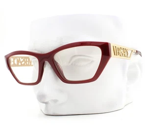 Versace Eyeglasses VE3327U 5381 Glasses Bordeaux Dark Red Gold 55mm w/case - Foto 1 di 7