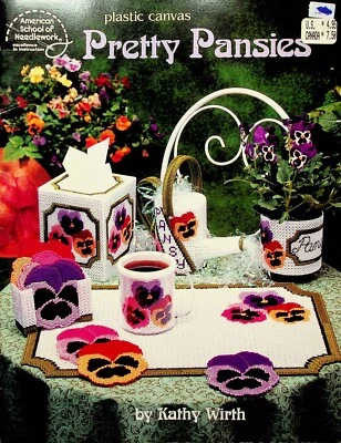 Pretty Pansies Coasters Keepsake Box Plastics Canvas Patterns By Ason - Image 1 of 4