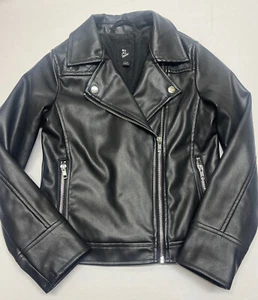 Girls Art Class Faux Leather Jacket Size Medium 7/8 - Picture 1 of 5