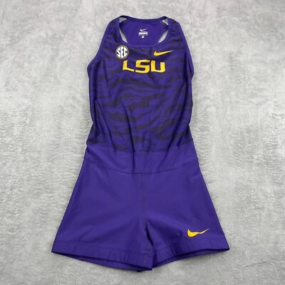 Traje de velocidad Nike LSU Tigers Pro Elite para mujer pequeño púrpura AeroSwift pista de correr Foto 1 de 4
