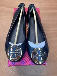 Tory Burch Women's Minnie Nappa Leather Travel Ballet Flats US 6M Black - Picture 1 of 8