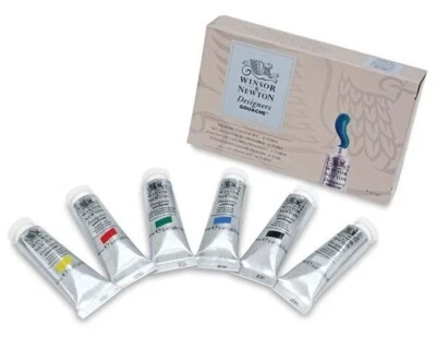 Winsor & Newton Des Gouache Primary 6-Pieces Set Fast shipping - image 1 of 3