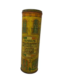 Vintage Difiori's Spaghetti House Fine Italian Food Pasta Storage Tin Canister - Picture 1 of 9