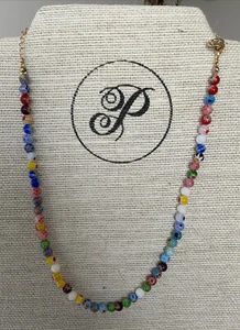 Plunder Design Fashion Jewelry Brielle Delicate Gold Bead Choker Chain Necklace - Picture 1 of 8